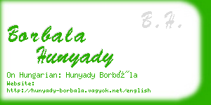 borbala hunyady business card
